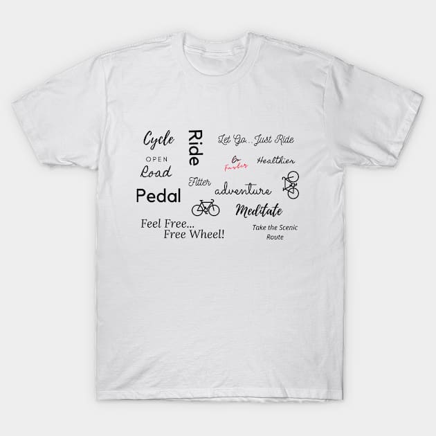 Cycling Motivation T-Shirt by PedalLeaf